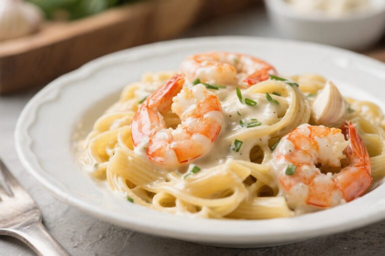 Creamy Garlic Shrimp Pasta Recipe in 30 Minutes – Rich, Flavorful & Irresistible