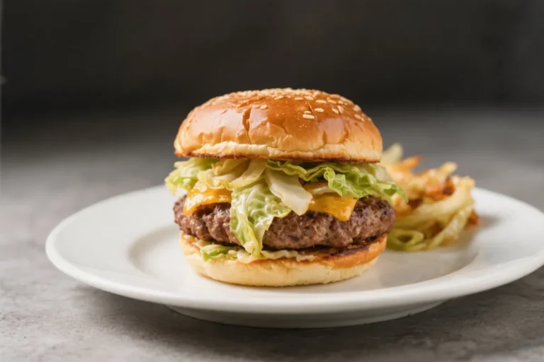 Oven Baked Cabbage Burger