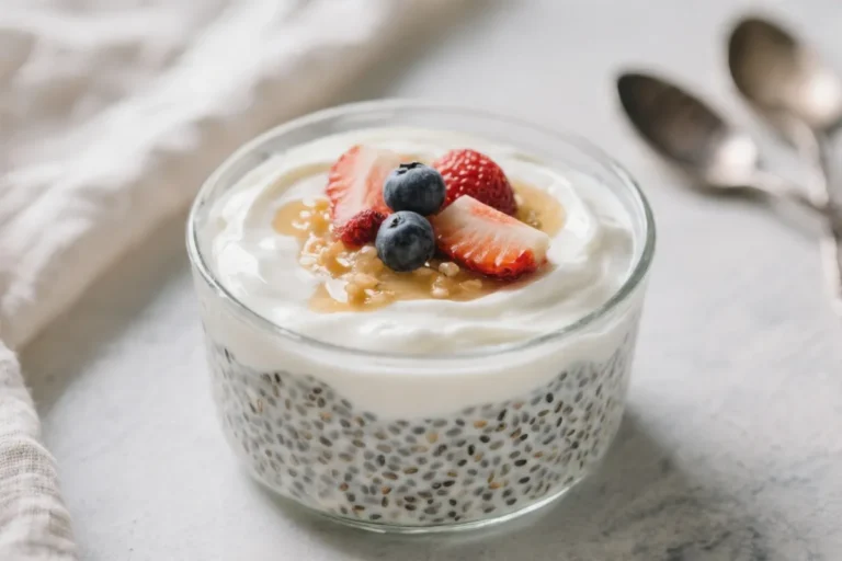 Greek Yogurt Chia Pudding. Just 300 Calories, 15g Protein – A Simple, Satisfying Make-Ahead Breakfast