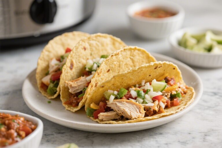 Easy Crockpot Chicken Tacos – Weeknight-Friendly and Flavorful