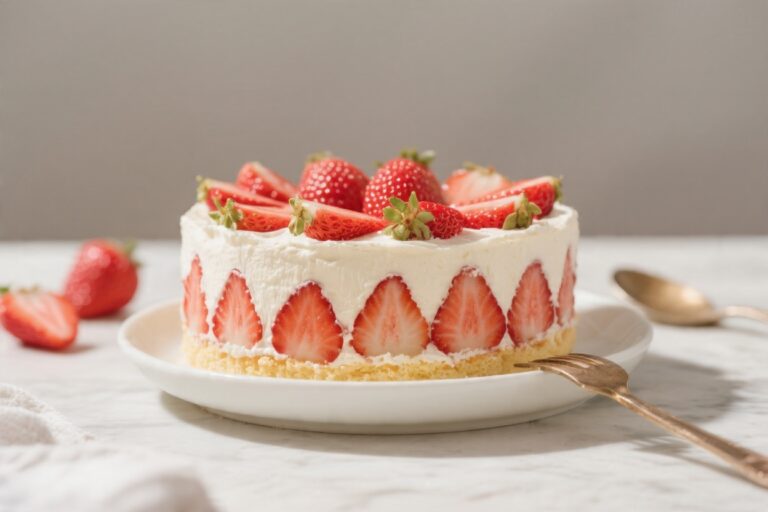 Guilt-Free Strawberry Cake 🍓 | Soft, Sweet & Naturally Healthy – A Light, Fresh Bake