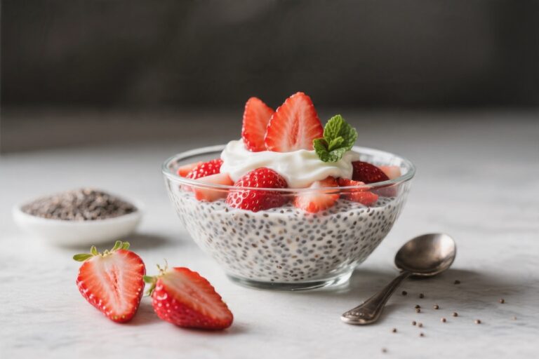 Healthy Strawberry Chia Pudding with Yogurt 🍓High-Protein Breakfast – You’ll Love
