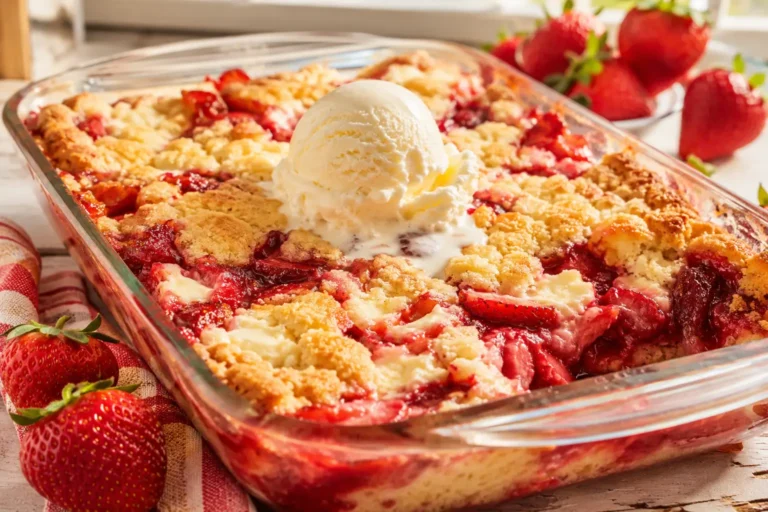 Deliciously Easy Strawberry Cheesecake Dump Cake Recipe for Sweet Summer Desserts