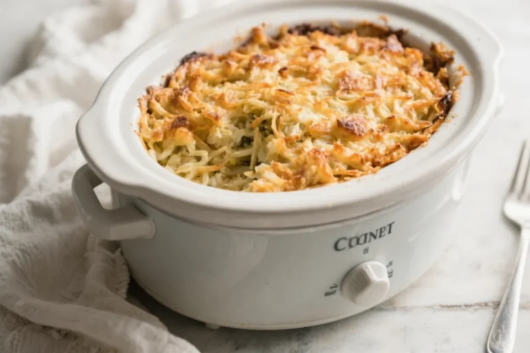 Crockpot Hash Brown Casserole – Cozy, Cheesy, and Easy