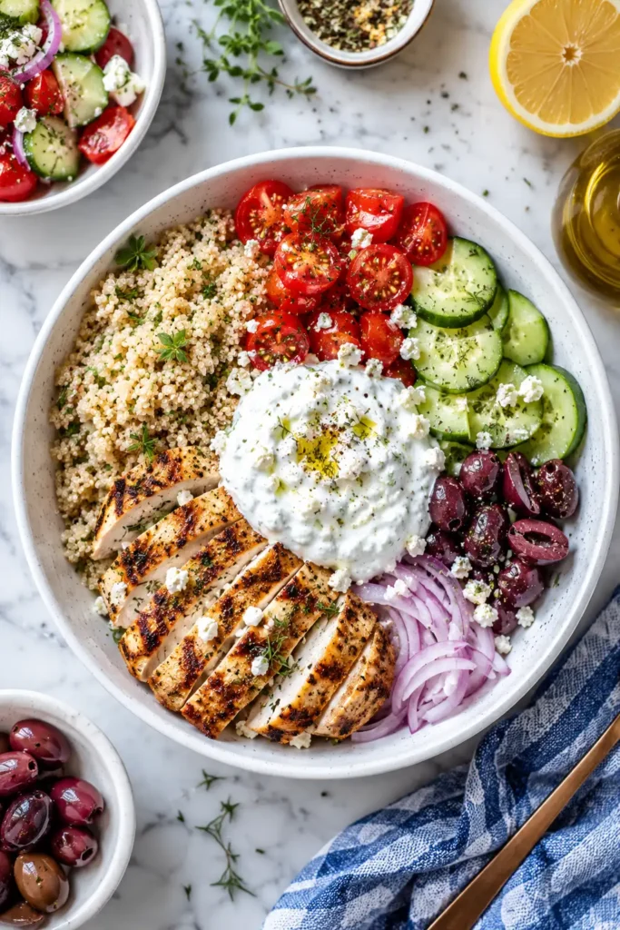 Greek Chicken Bowl with Tzatziki