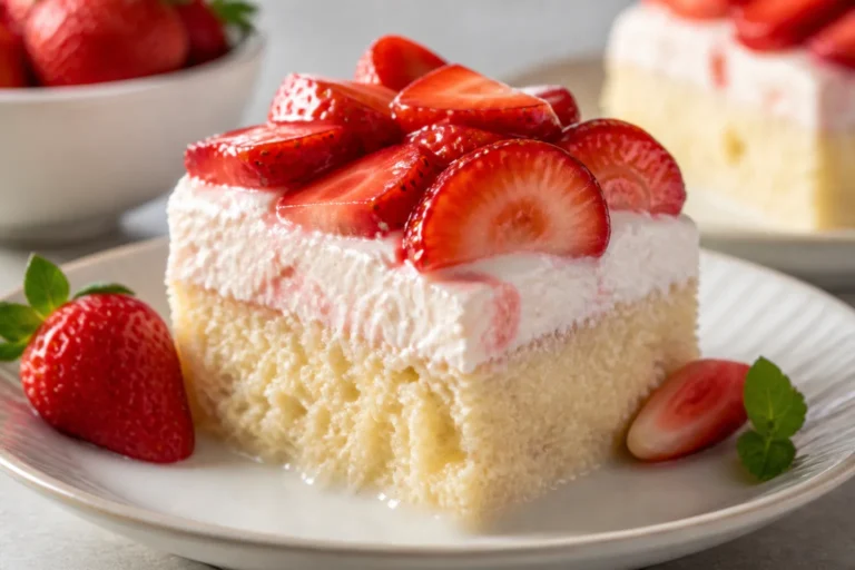 Easy Strawberry Tres Leches Cake (Moist, Creamy & Irresistible) – A Light, Fresh Twist