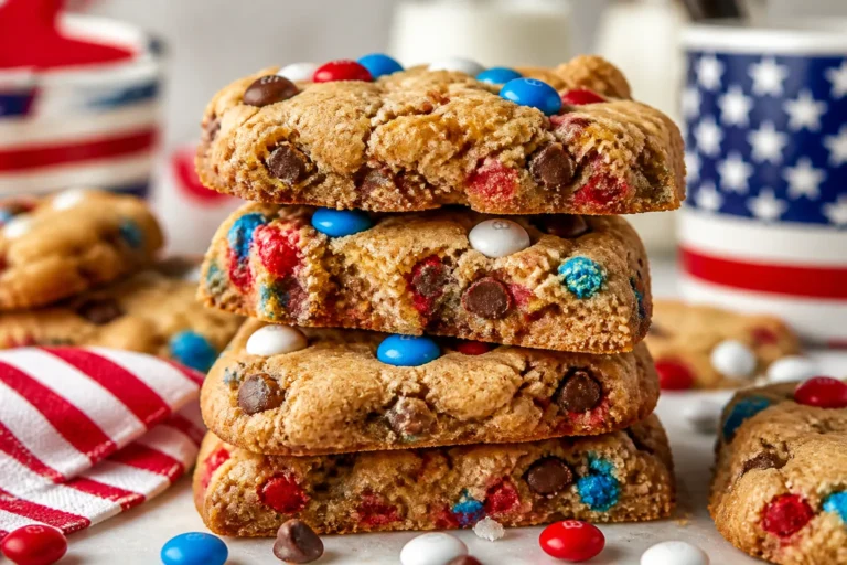 4th of July Monster Cookies – Browned Butter Blondie