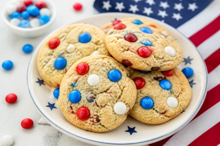 4th of July Cookies with M&M’s (Patriotic Recipe!) – Fun, Chewy, and Festive