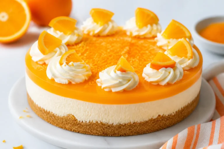 No-Bake Orange Creamsicle Cheesecake – Creamy, Bright, and Effortless