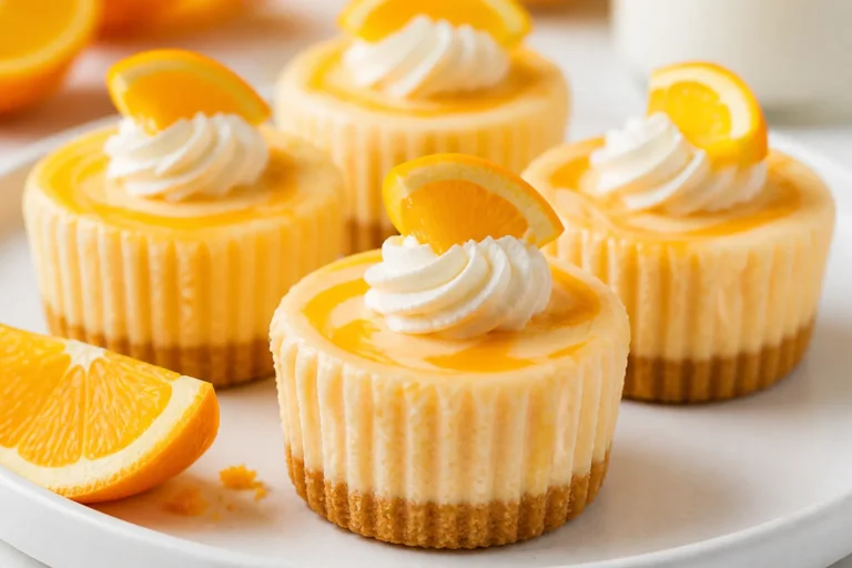 Orange Creamsicle Mini Cheesecakes – Bright, Creamy, and Perfectly Portable