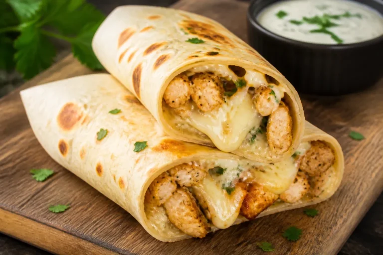 Cheesy Garlic Chicken Wraps – Easy, Comforting, and Packed with Flavor