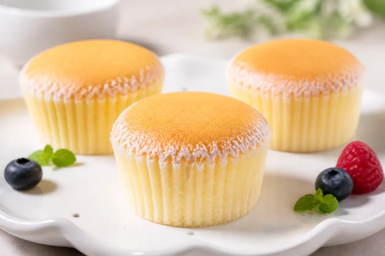 Fluffy Japanese Cotton Cheesecake Cupcakes Recipe (Light, Soft & Easy) – Tender, Cloud-Like Treats