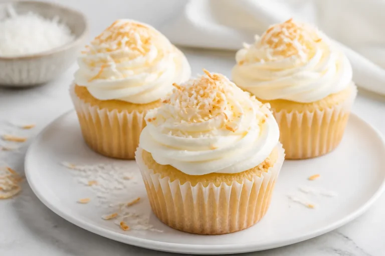 Best Triple Coconut Cupcakes with Cream Cheese Frosting – Soft, Moist