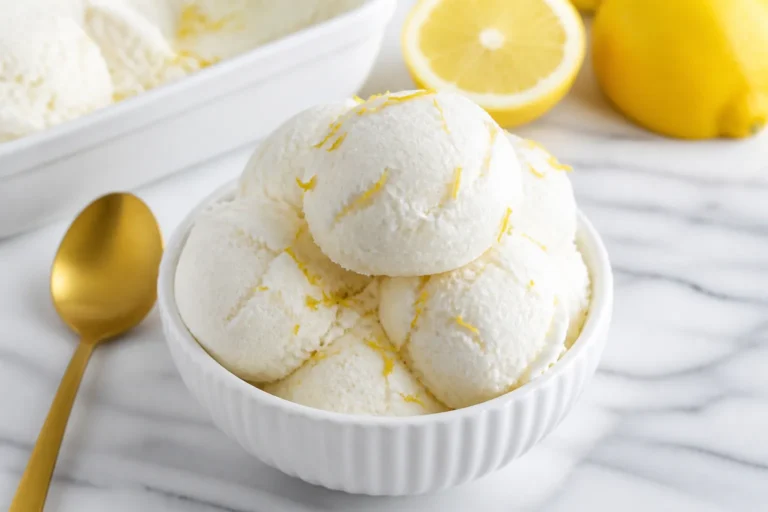 Easy Creamy Lemon Frozen Yogurt (4 Ingredients & Ready to Freeze!) – Bright, Tangy, and Refreshing
