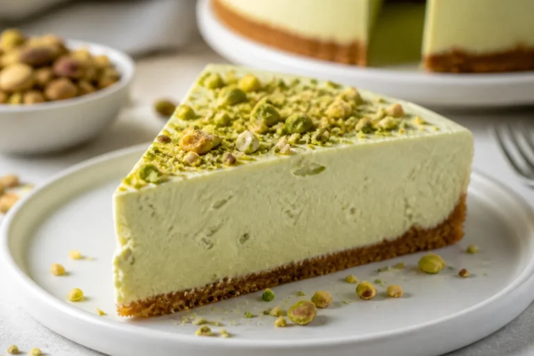 Easy Keto Pistachio No-Bake Cheesecake (Low Carb, Sugar-Free & Creamy) – A Smooth, Nutty Dessert
