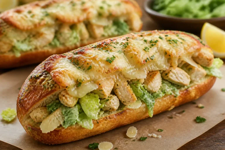 Garlic Bread Chicken Caesar Salad Subs (Easy, Cheesy & Flavor-Packed Recipe) – Weeknight Favorite
