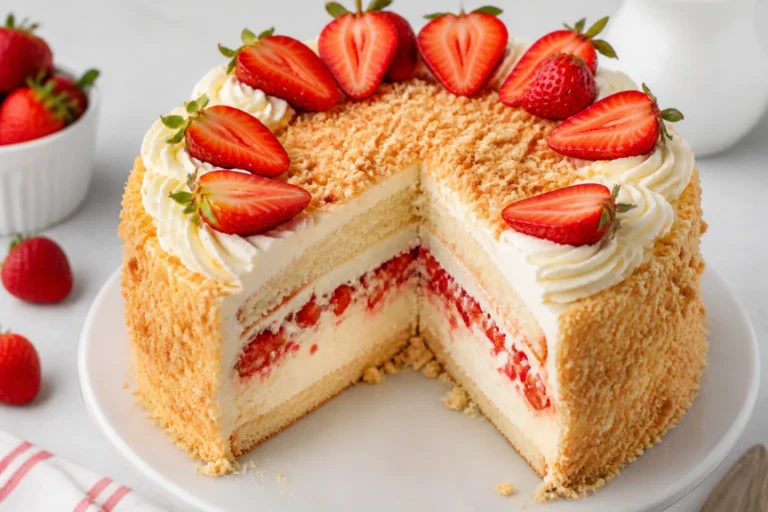Strawberry Shortcake Cheesecake Cake – A Fresh, Creamy Showstopper