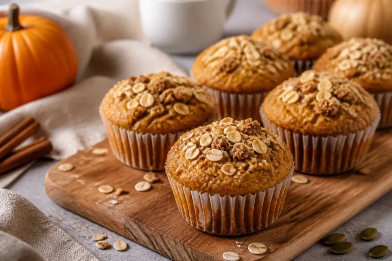 Healthy Pumpkin Muffins That Taste Like a Bakery Treat – Light, Moist, and Cozy