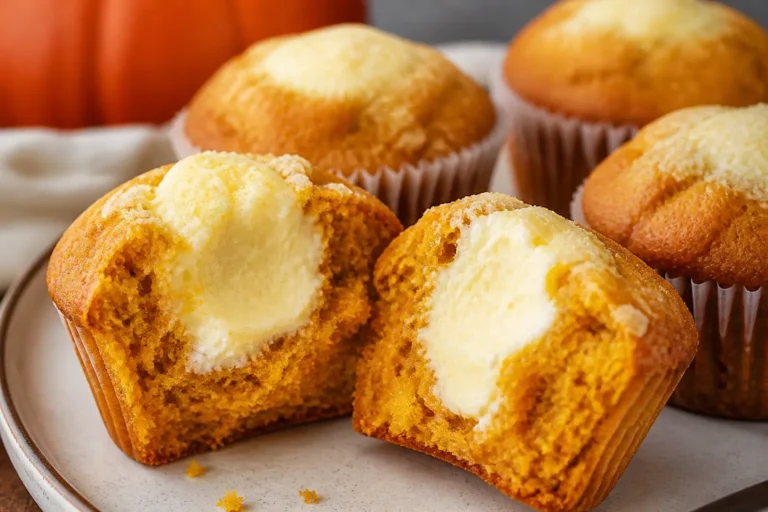 Pumpkin Cream Cheese Muffins with a Bakery-Style Creamy Center – Cozy, Tender, and Perfectly Spiced