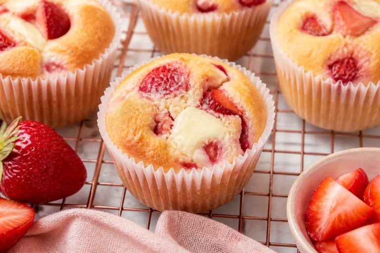 Strawberry Cream Cheese Muffins That Are Soft, Moist, and Bakery Style ⭐