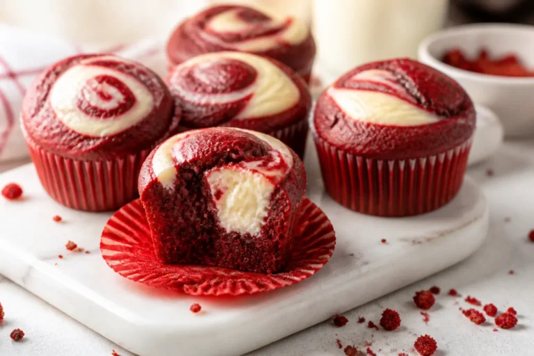 Red Velvet Cream Cheese Muffins (Soft, Moist & Bakery Style) – A Cozy Treat for Any Day