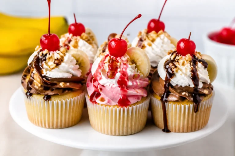 Banana Split Cupcakes – A Fun Twist on a Classic Dessert