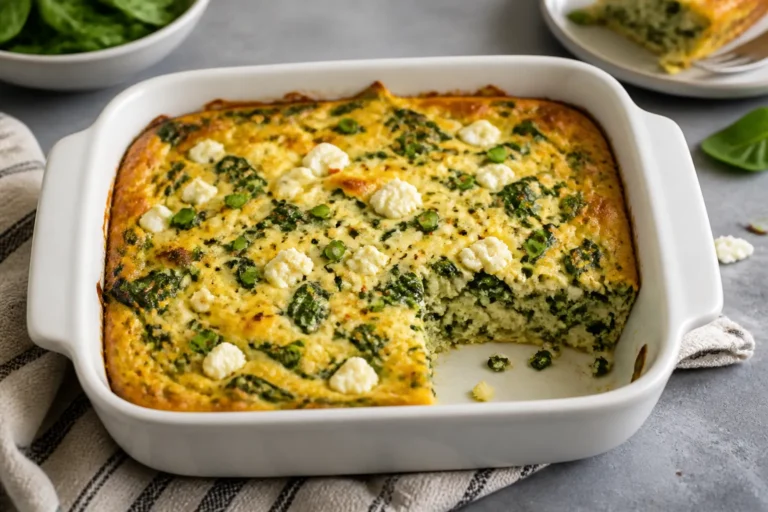 Spinach Cottage Cheese Egg Bake – Easy, Protein-Packed Breakfast