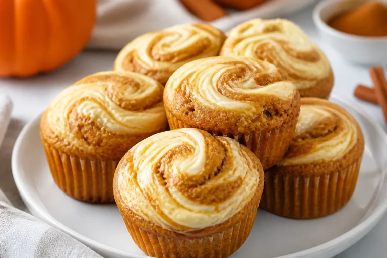 Pumpkin Cream Cheese Swirl Muffins – Cozy, Bakery-Style Treats